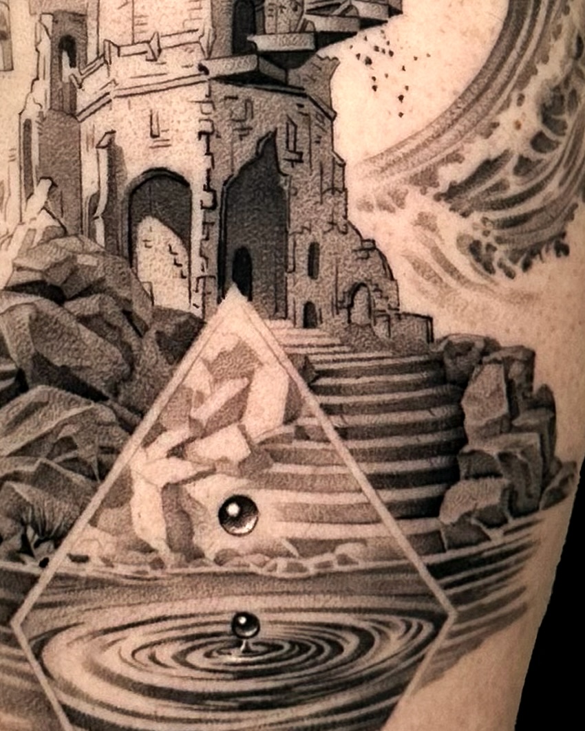 Tattoo by @mikesledz — realism, black_and_grey