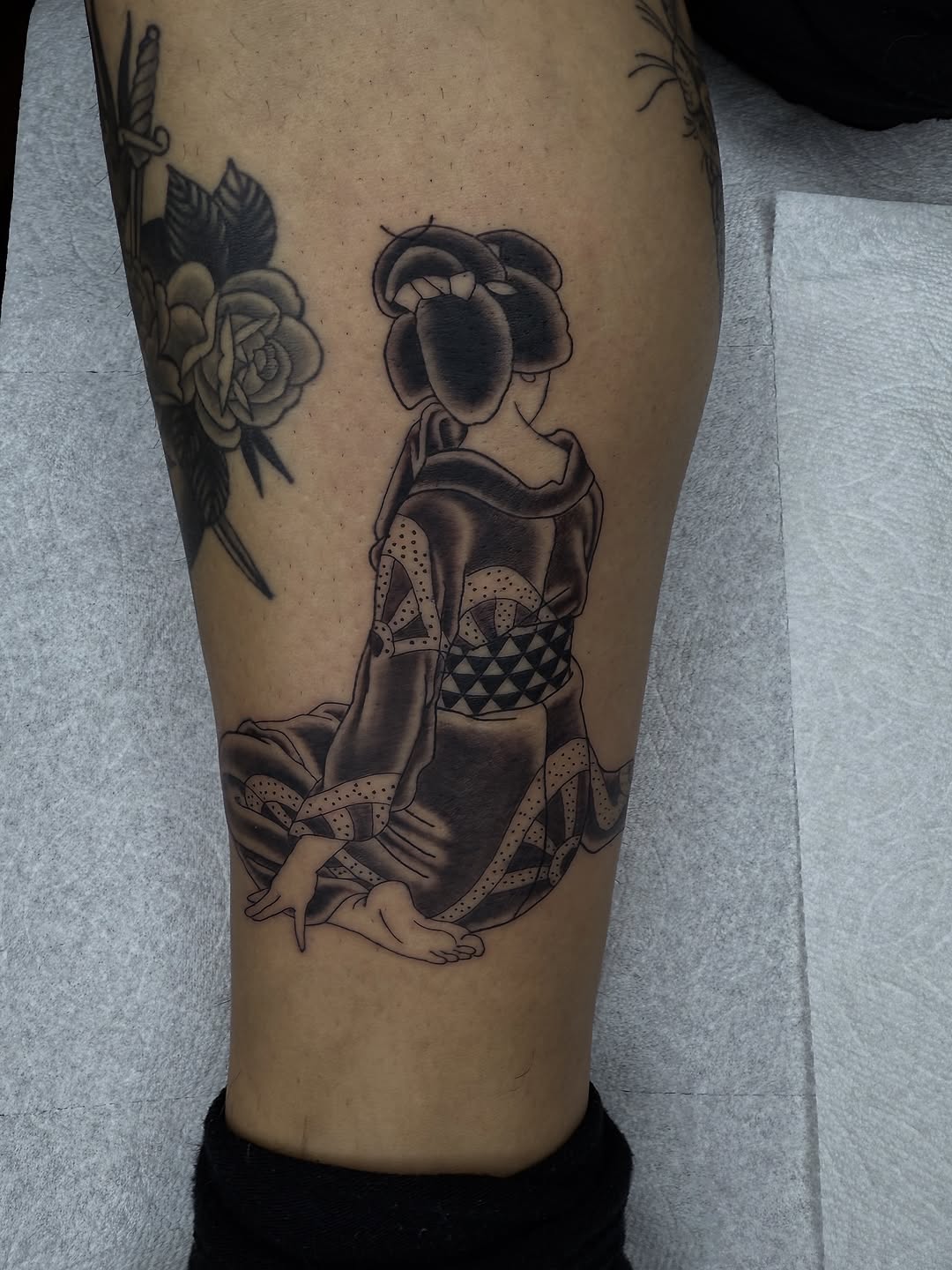 Tattoo by @____katie.gray โ japanese_irezumi, black_and_grey