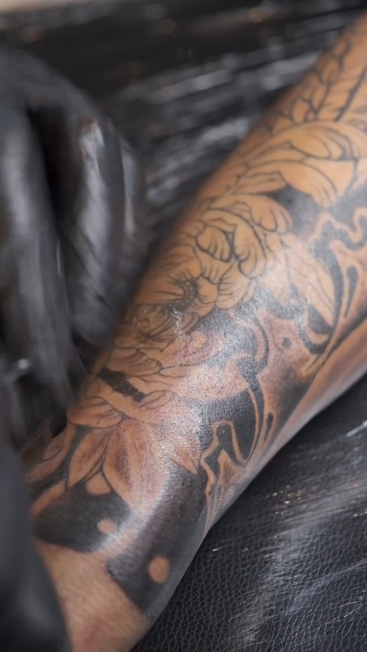 Tattoo by @gat_ink — japanese_irezumi, black_and_grey