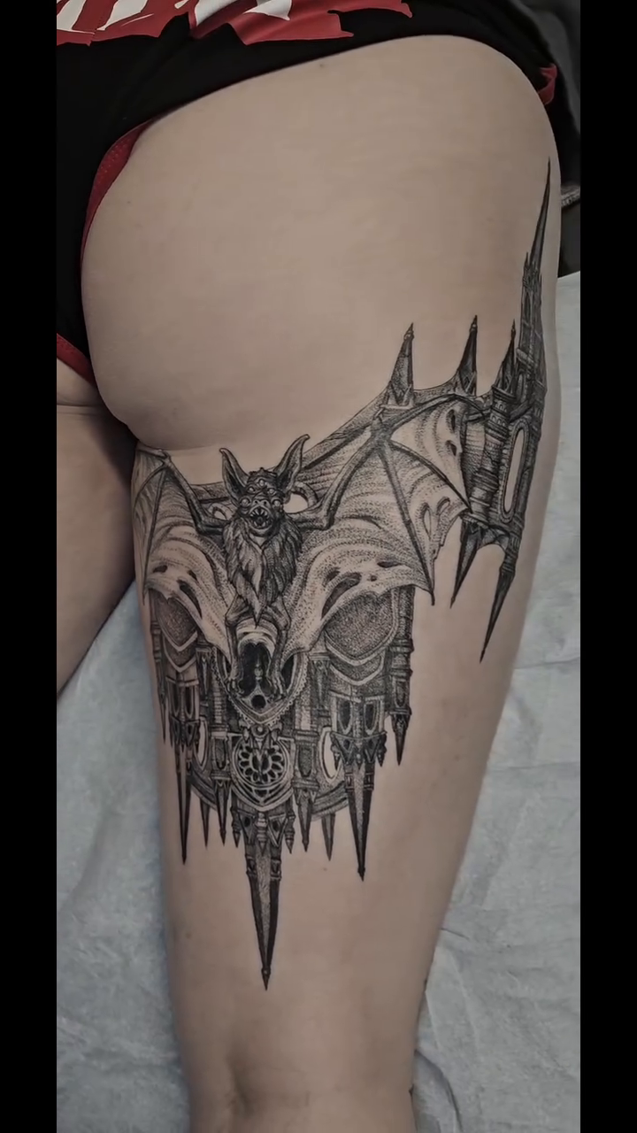Tattoo by @matthew_barnett — blackwork, illustrative