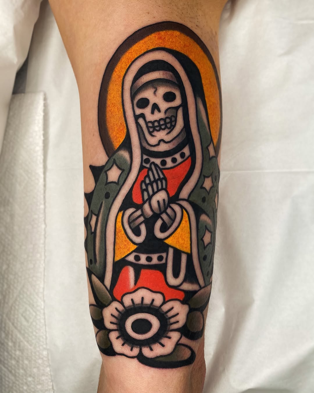 Tattoo by @wes_art_ — american_traditional, illustrative