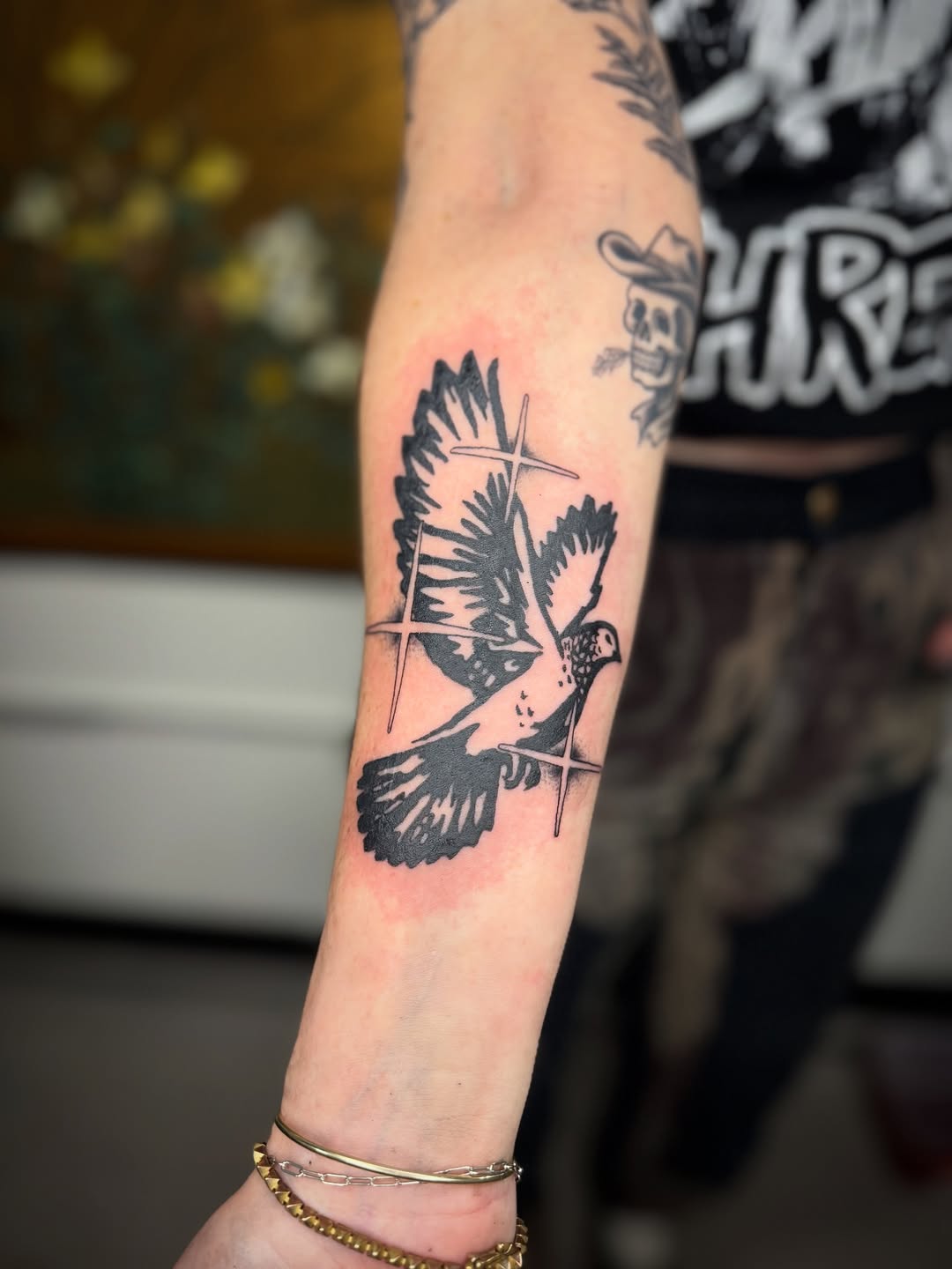 Tattoo by @lilmazetattoos β blackwork
