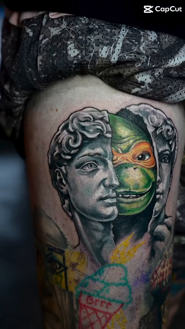 Tattoo by @corzo_tattoo_art — realism, trash_polka