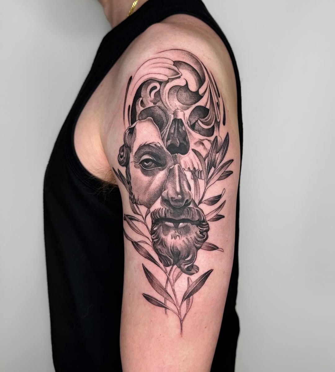 Tattoo by @alyssavart — black_and_grey, realism