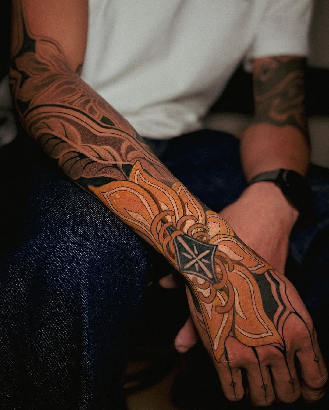 Tattoo by @marytattooing — blackwork, ornamental