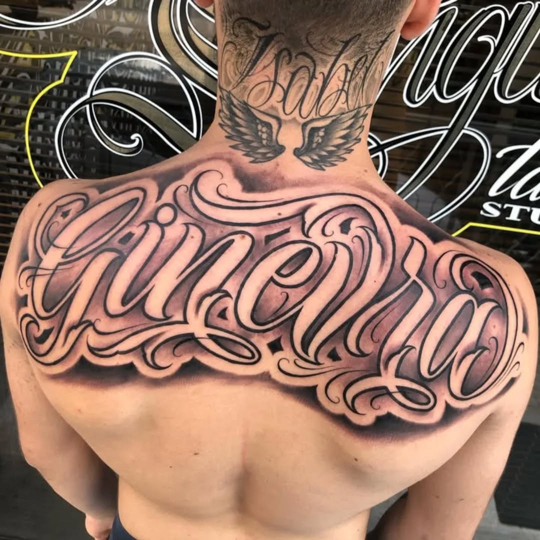 Tattoo by @ink._alchemy_ โ lettering_script, black_and_grey