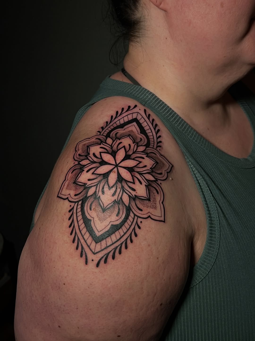 Tattoo by @maya.wild.art โ geometric, dotwork
