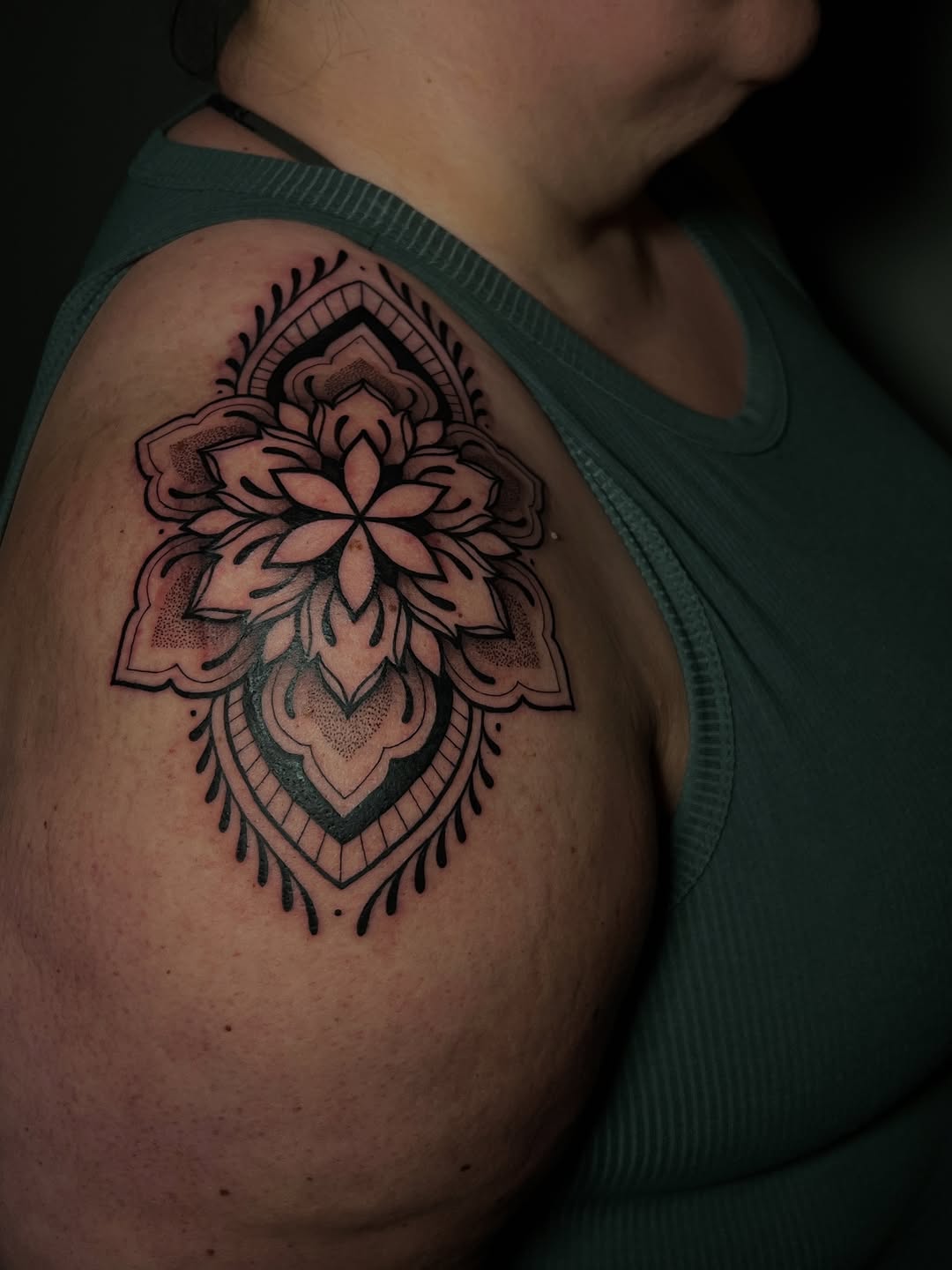 Tattoo by @maya.wild.art โ geometric, dotwork