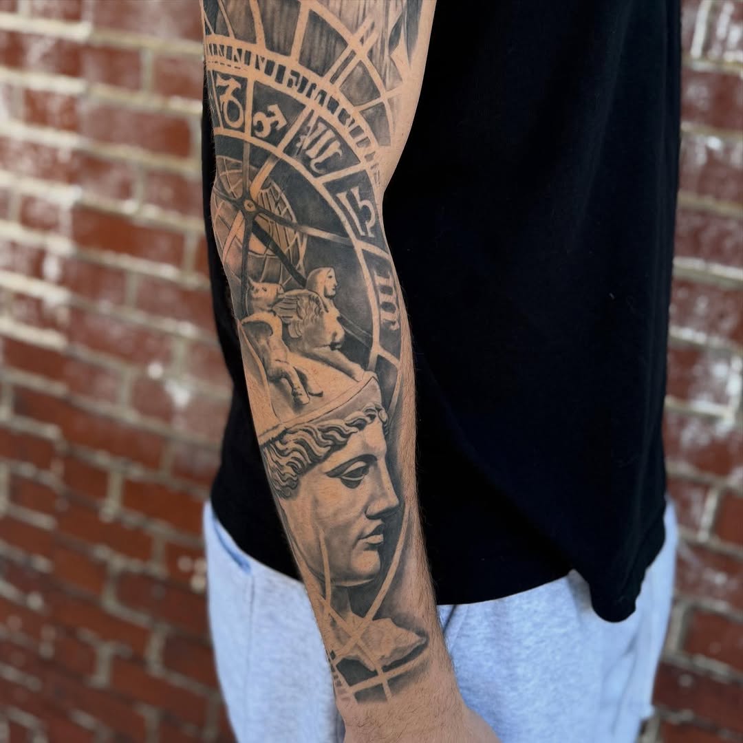Tattoo by @jeremiahtattoos — black_and_grey, realism