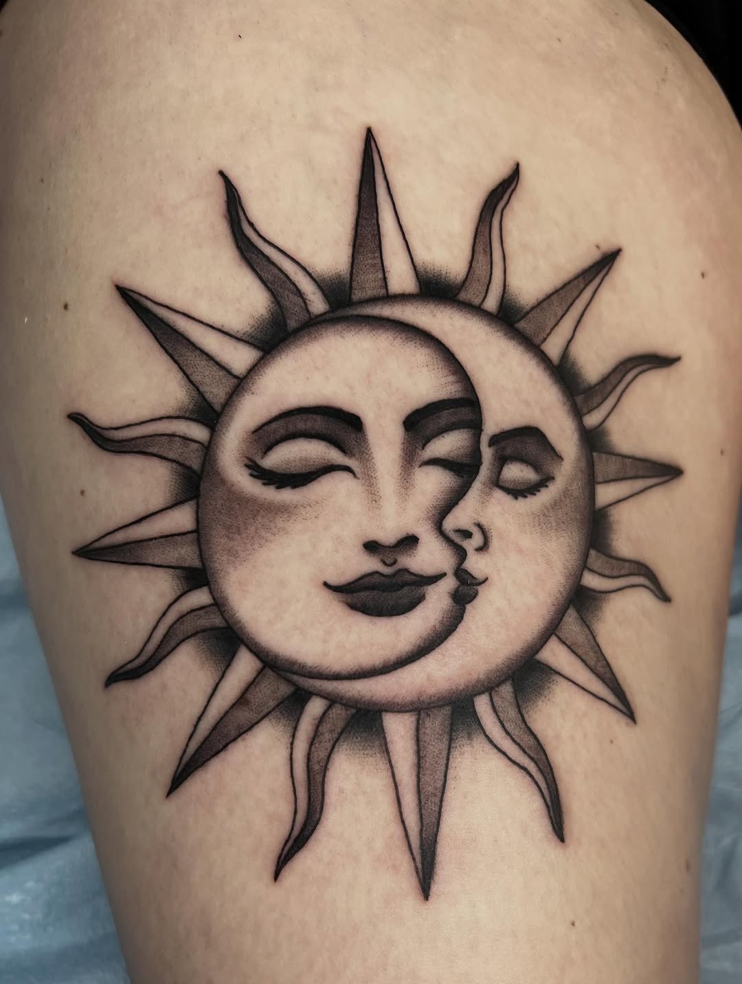 Tattoo by @kevincarusotattooer — black_and_grey, chicano