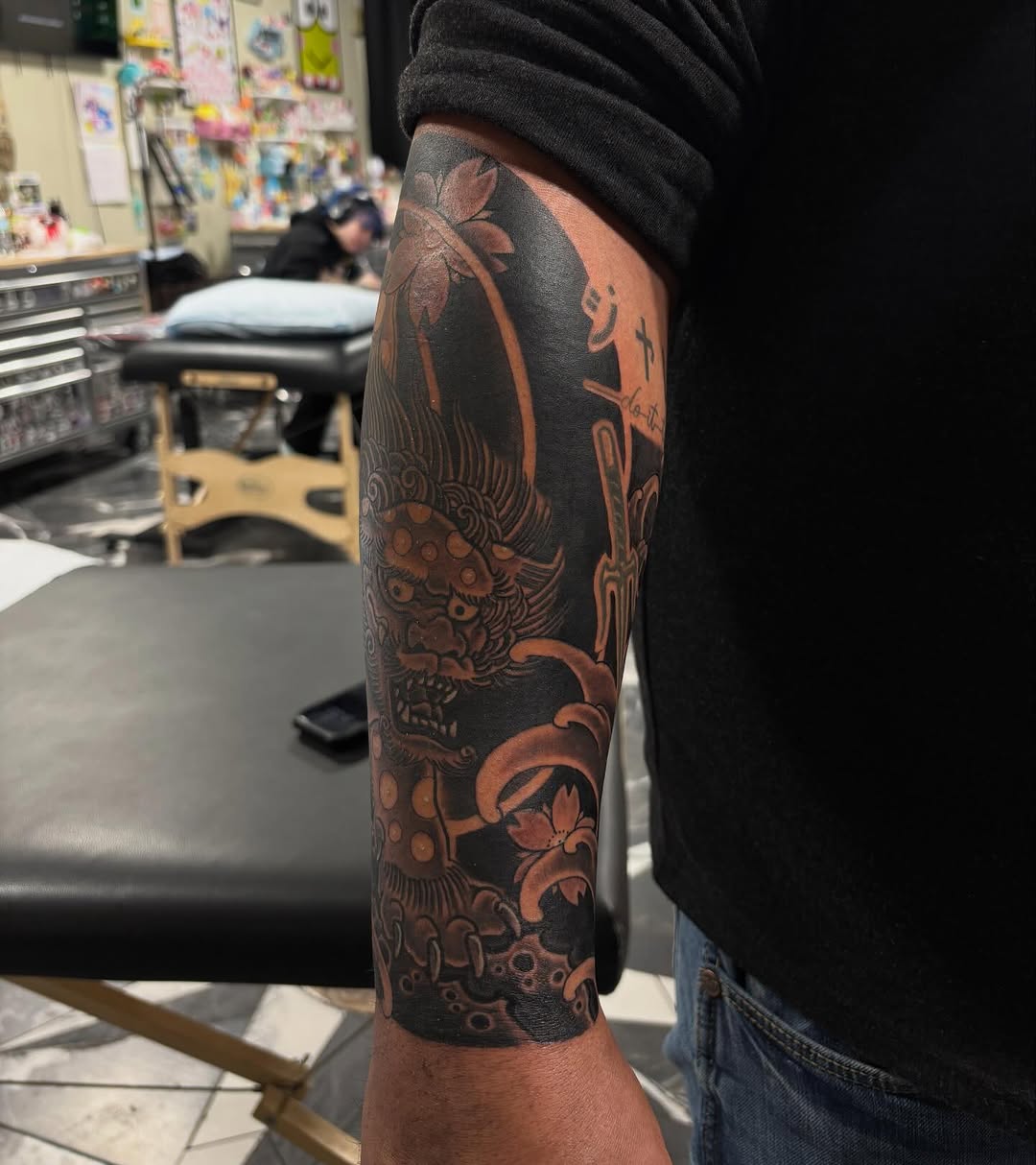 Tattoo by @nefjax — japanese_irezumi, blackwork