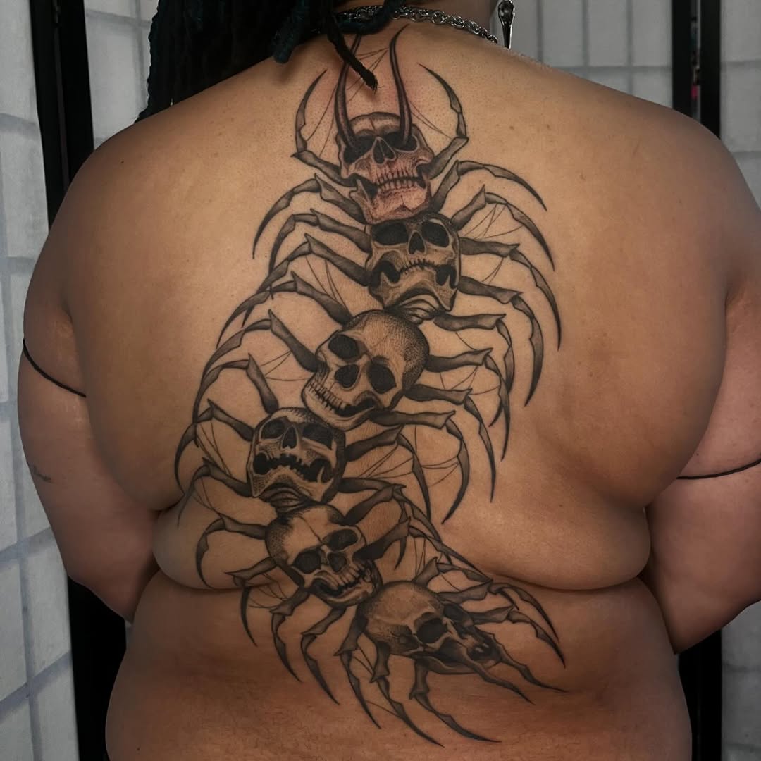 Tattoo by @inkprinc3ss — dark_realism, black_and_grey