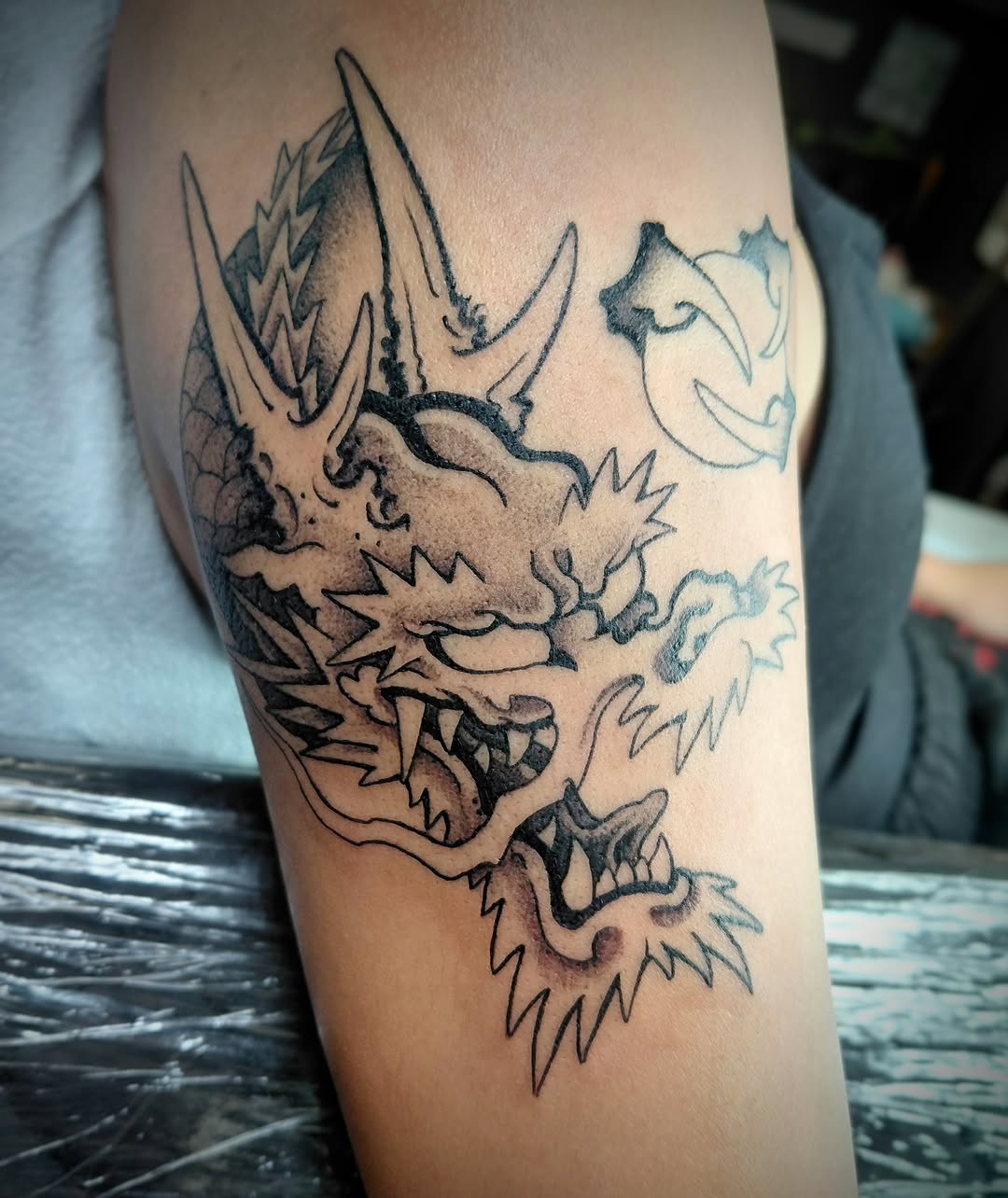 Tattoo by @gavingage_tattoo — japanese_irezumi, black_and_grey
