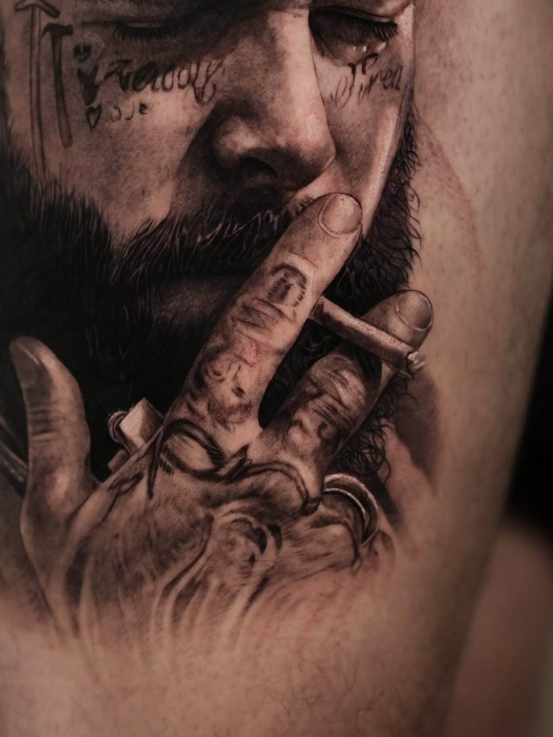 Tattoo by @pinedatattoo79 โ realism, black_and_grey