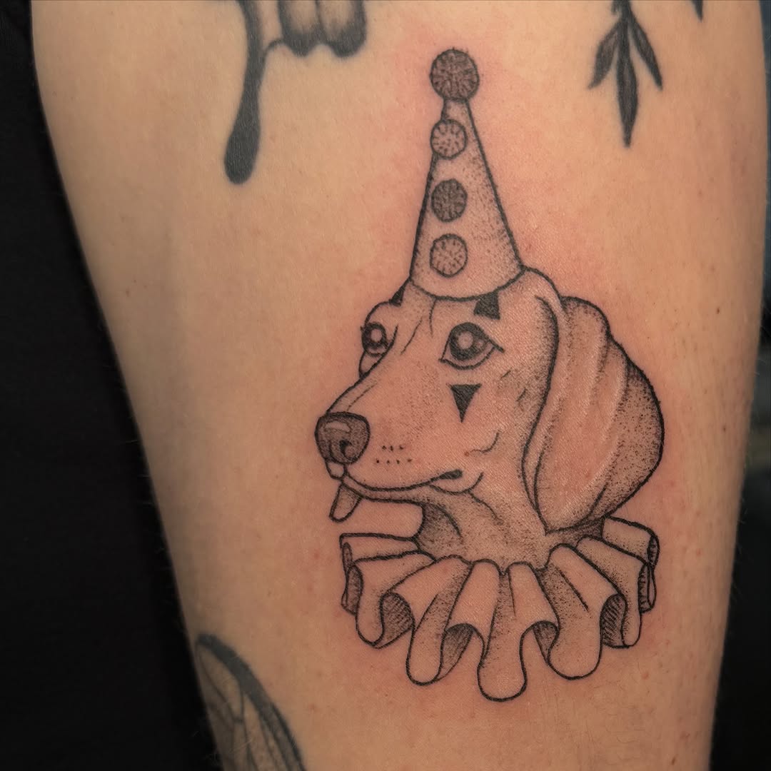 Tattoo by @tinarosetattoos — illustrative, black_and_grey