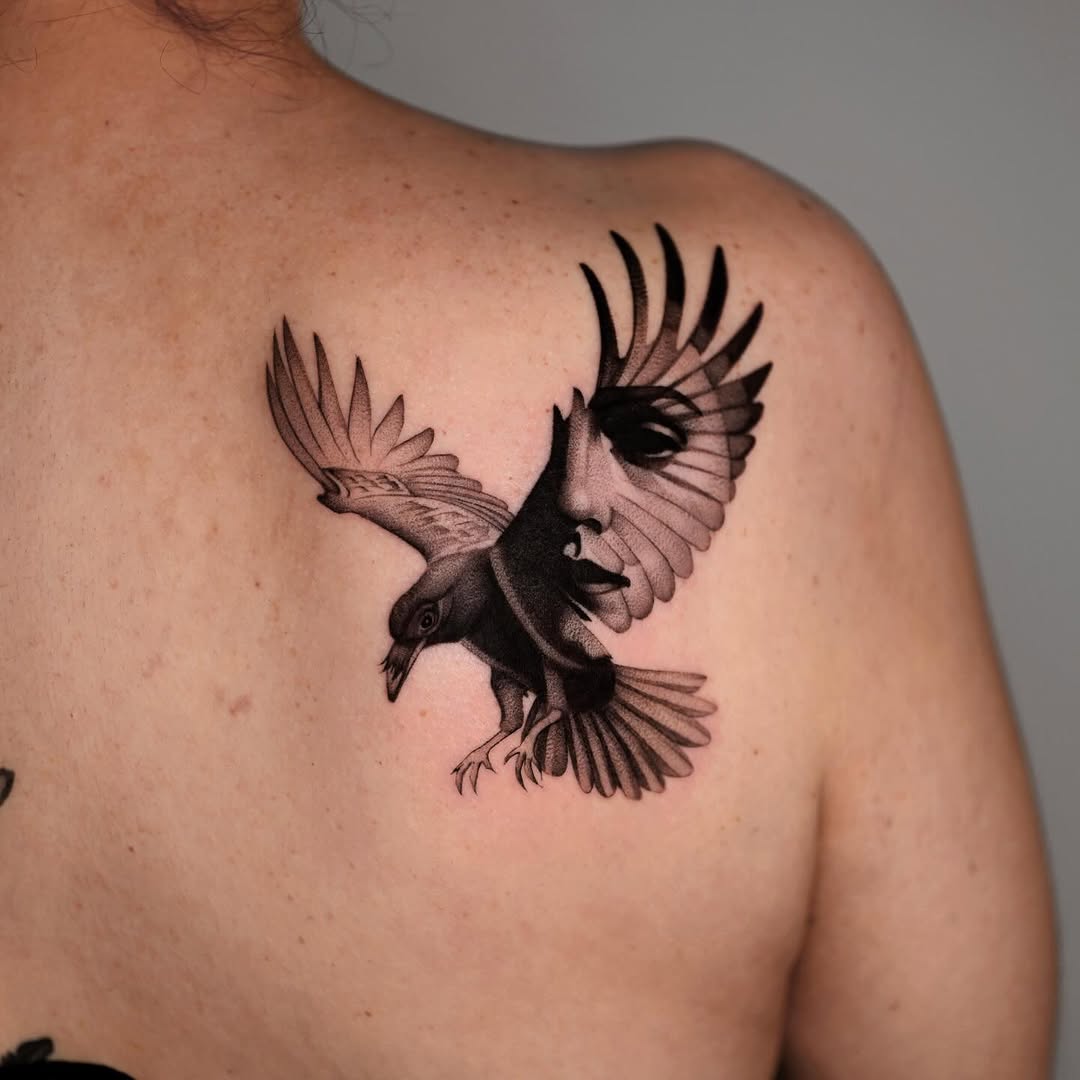 Tattoo by @domcozzaart — realism, dotwork