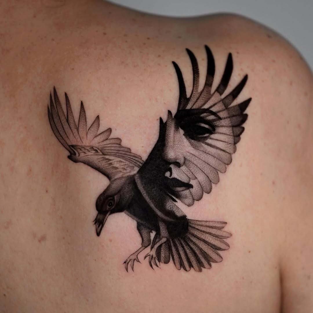 Tattoo by @domcozzaart — realism, dotwork