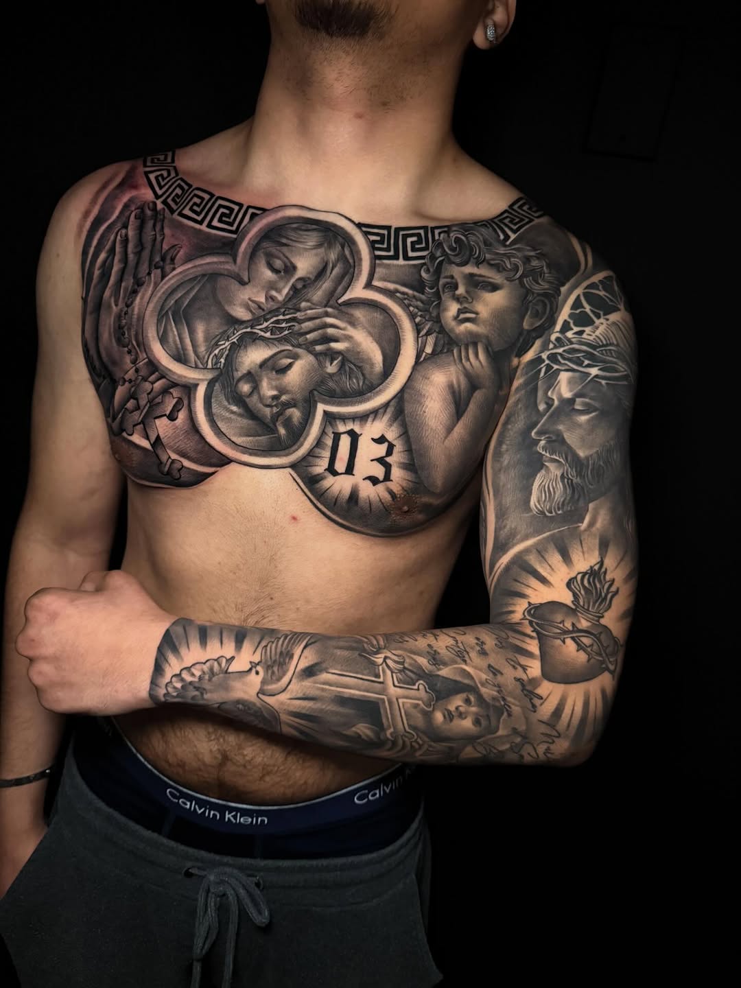 Tattoo by @georgetattooartist — black_and_grey, realism
