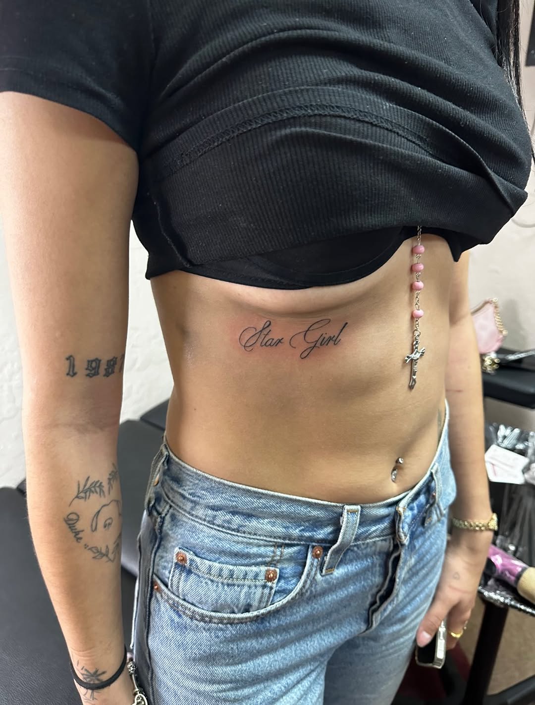 Tattoo by @lupita_inkk — fine_line, lettering_script