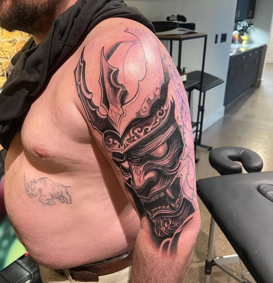 Tattoo by @kodiklotattoos — black_and_grey, japanese_irezumi