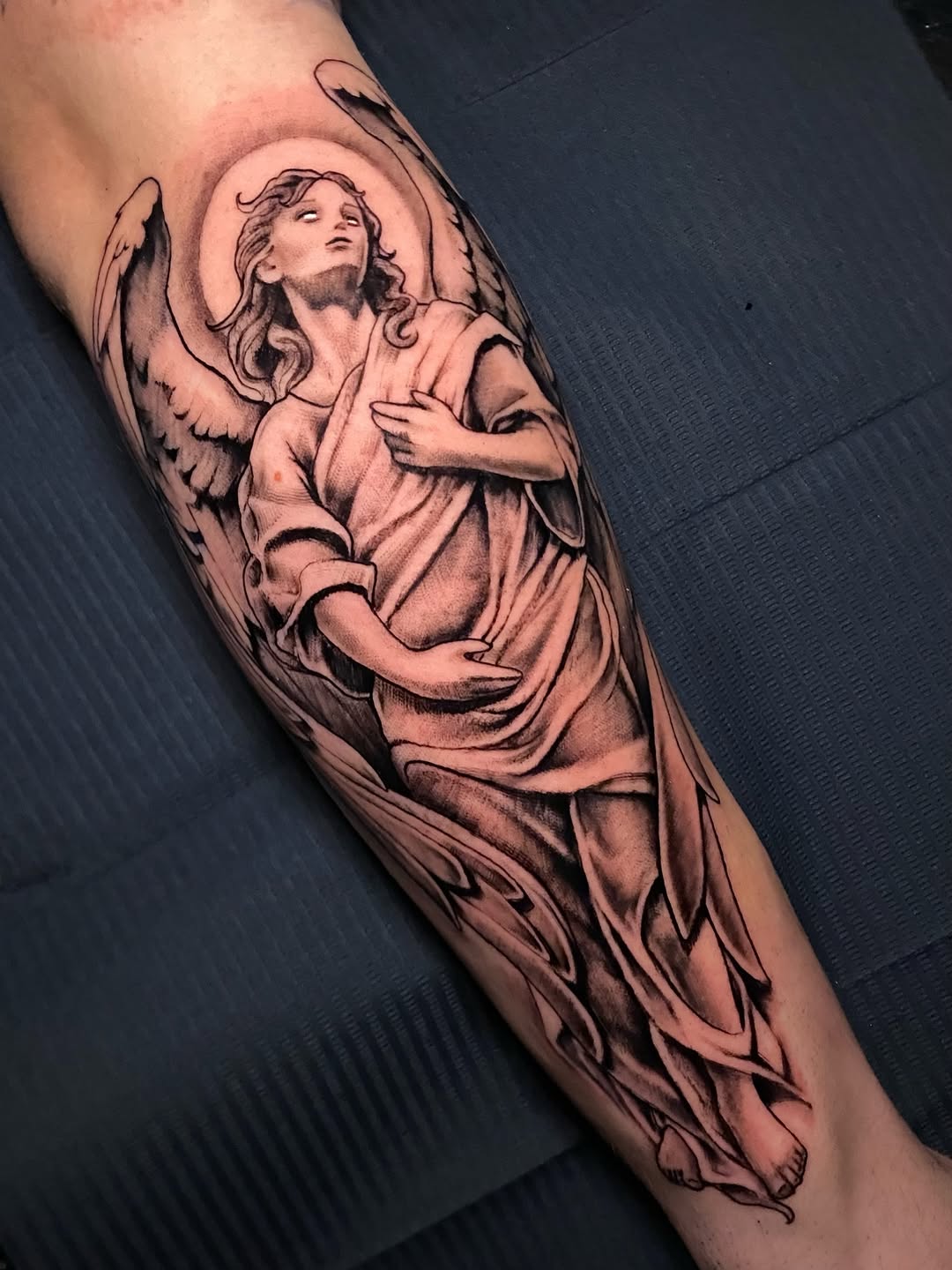 Tattoo by @inkedby_adam — black_and_grey, realism