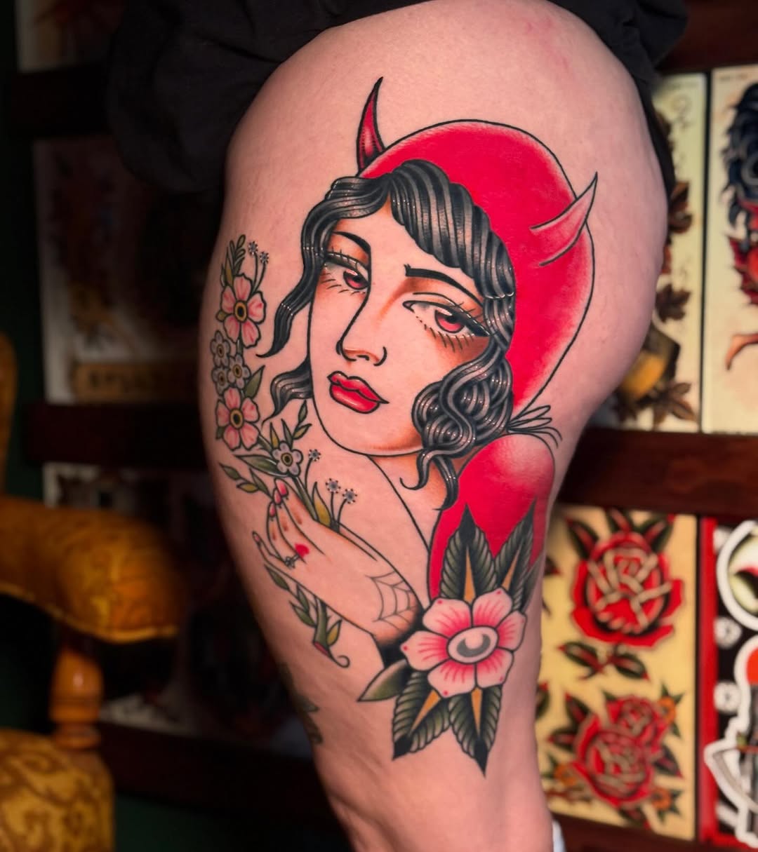 Tattoo by @howler.tattoos โ american_traditional, neo_traditional