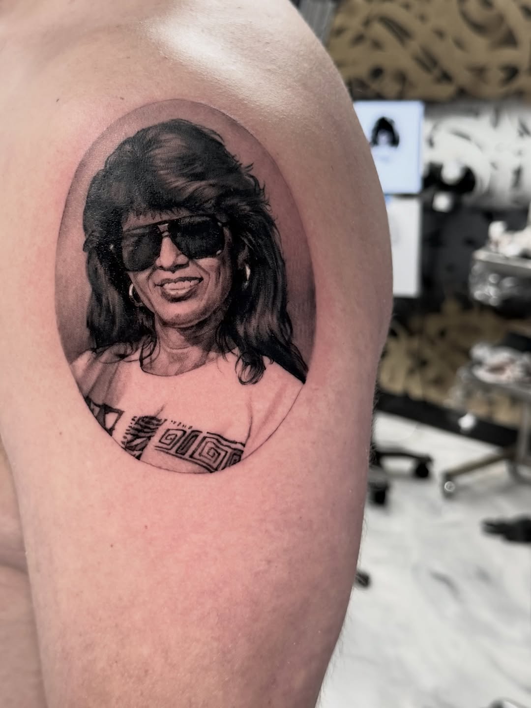 Tattoo by @nestormurrayart โ realism, black_and_grey