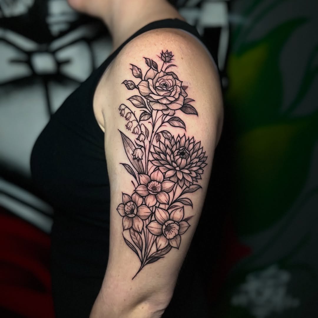 Tattoo by @5am.x.tattoos — fine_line, black_and_grey