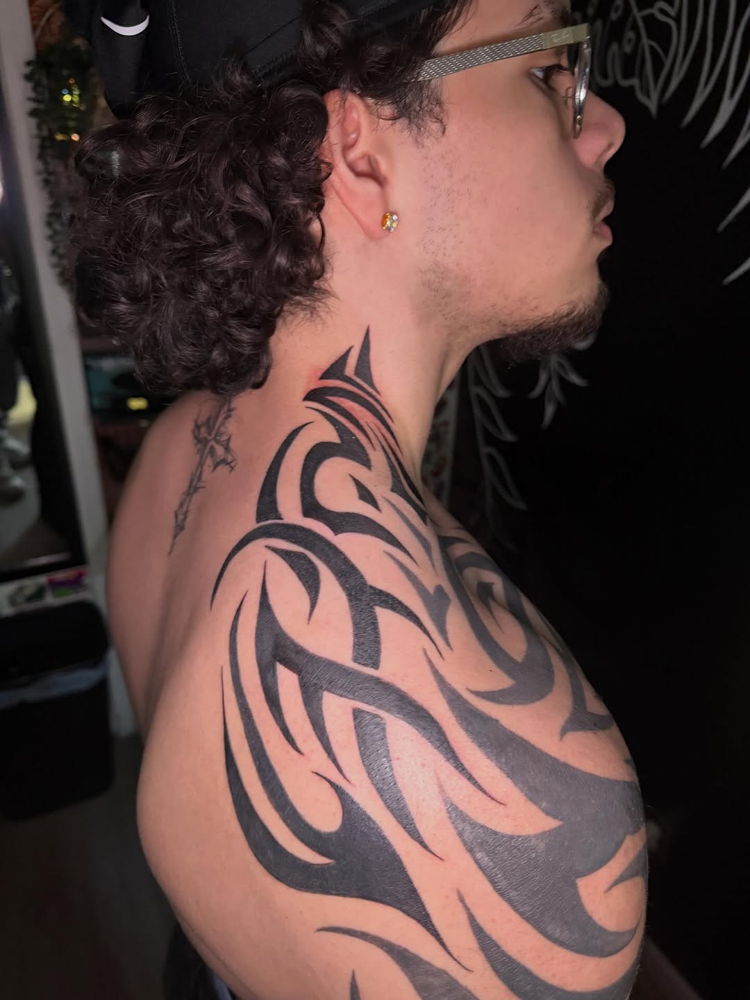 Tattoo by @leftnito โ tribal, blackwork