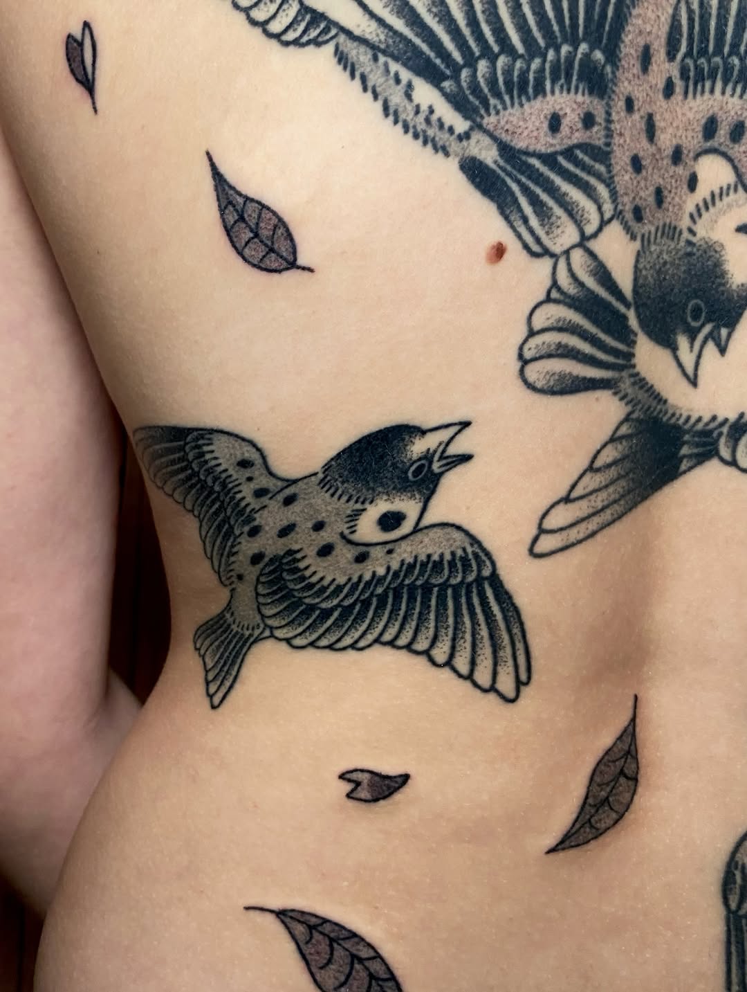 Tattoo by @cluelesstattoos — illustrative, black_and_grey