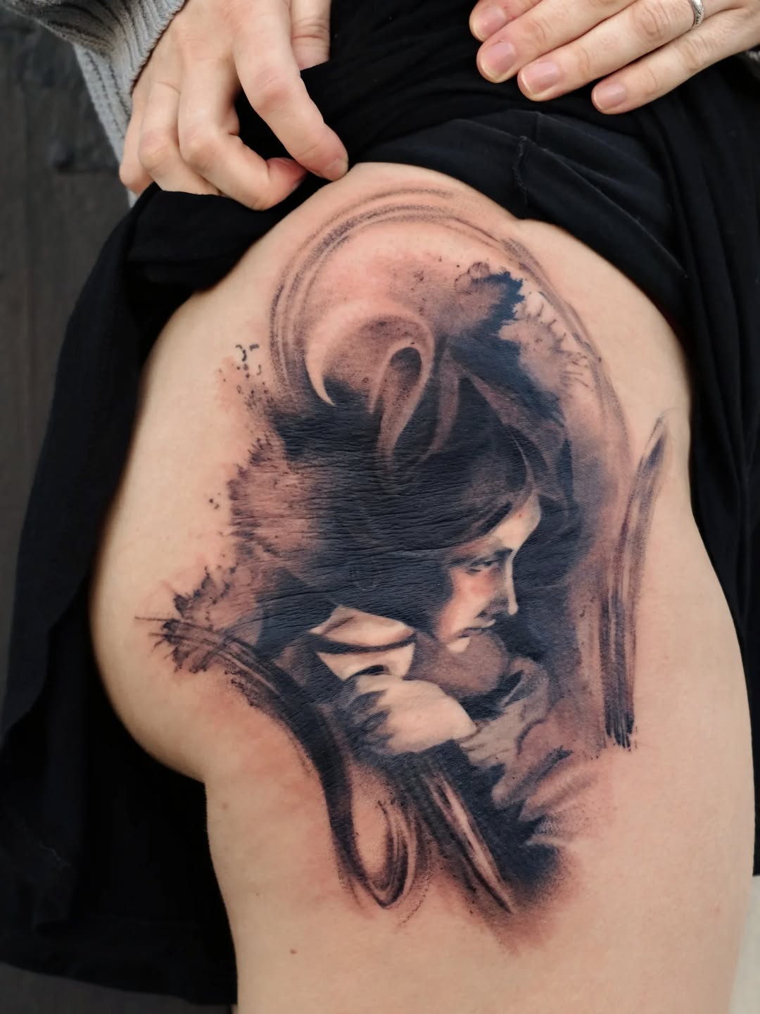 Tattoo by @jhenntattoos — illustrative, black_and_grey