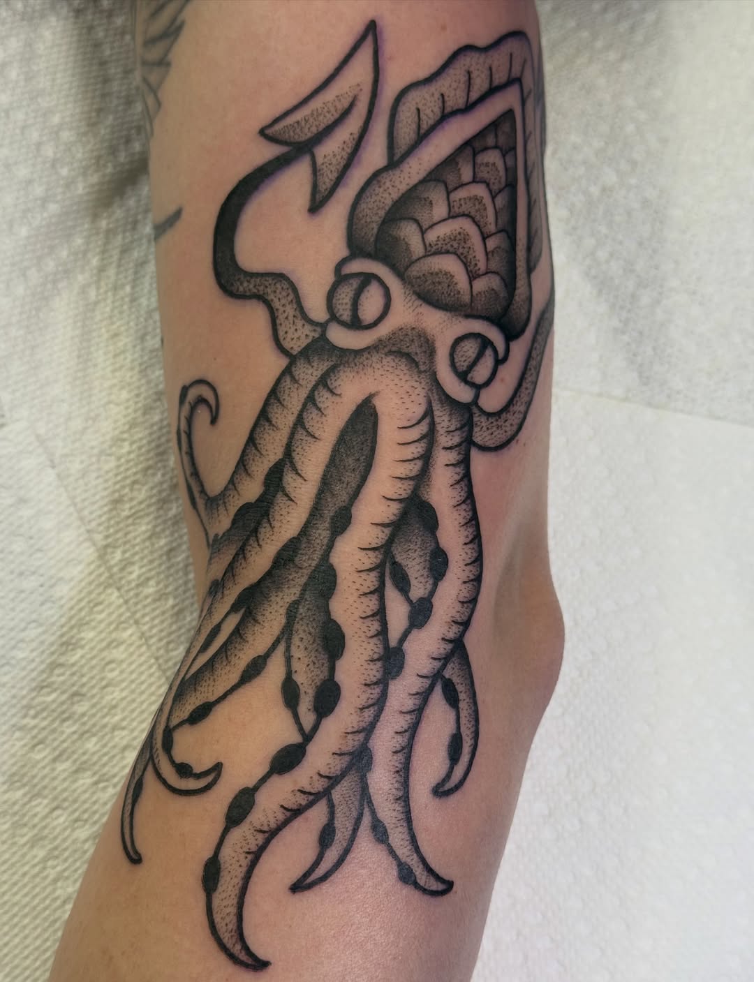 Tattoo by @inkedbyjenna — american_traditional, dotwork