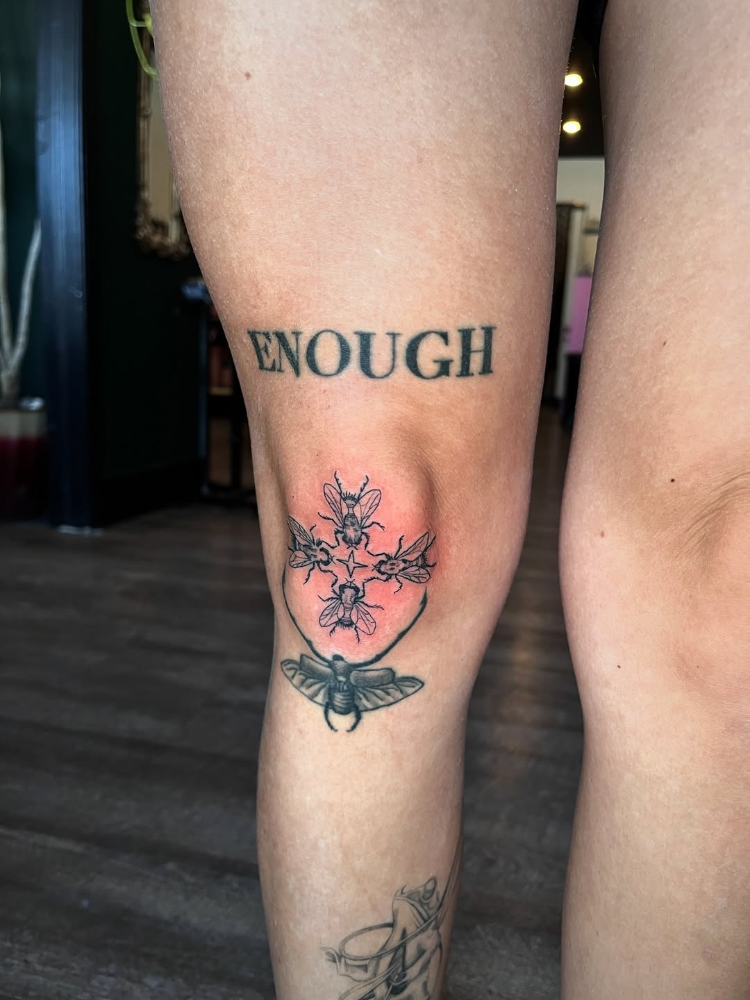 Tattoo by @smq_tattoo — lettering_script, black_and_grey