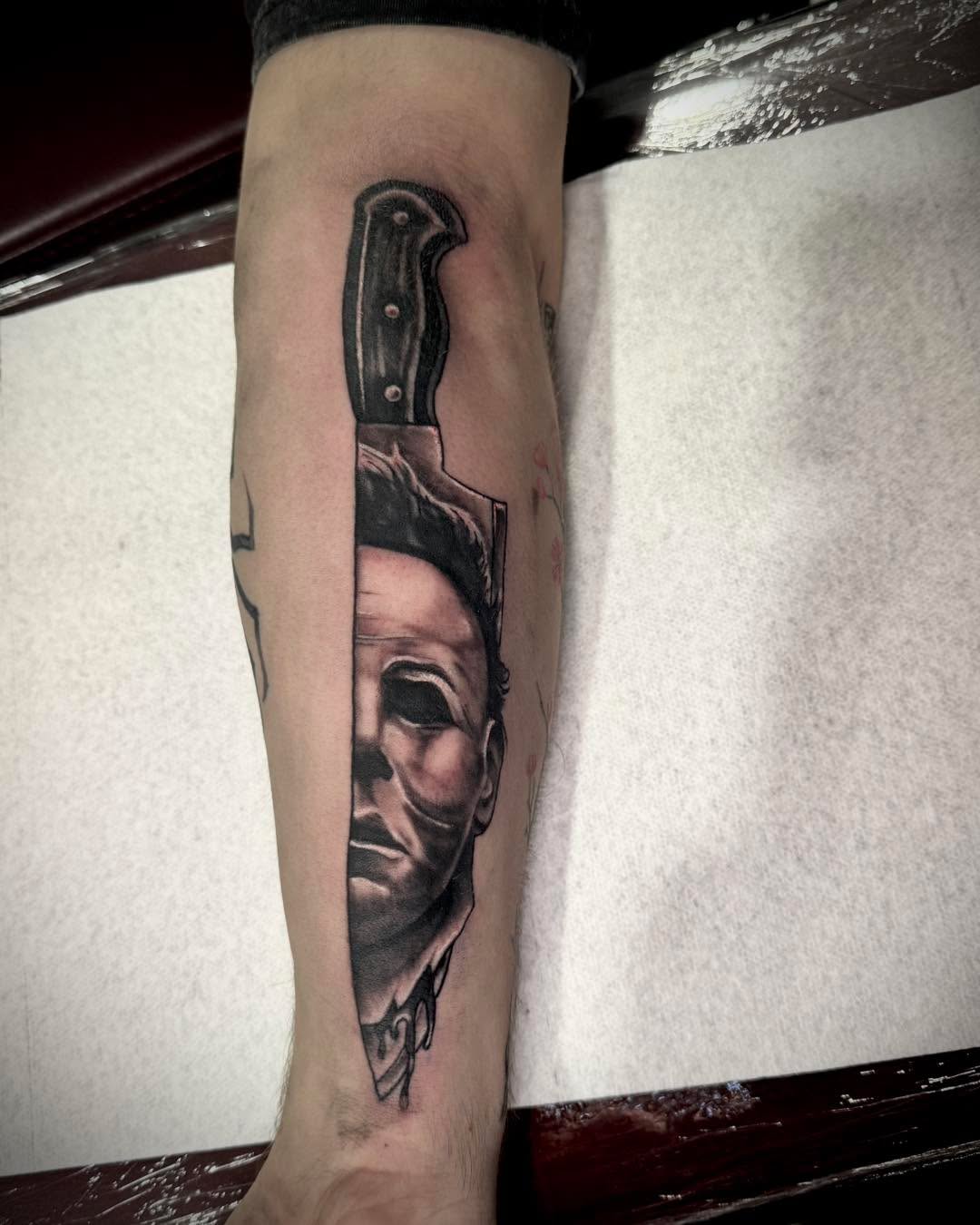 Tattoo by @jherrontattoo — realism, black_and_grey