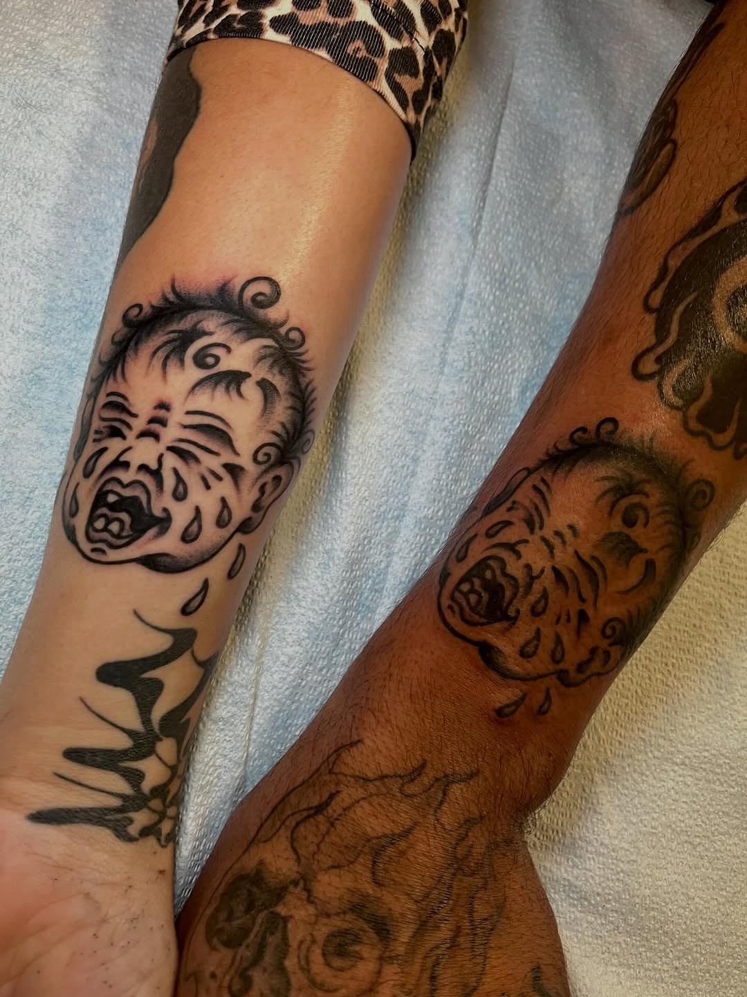Tattoo by @elliot.liedgren — black_and_grey, chicano