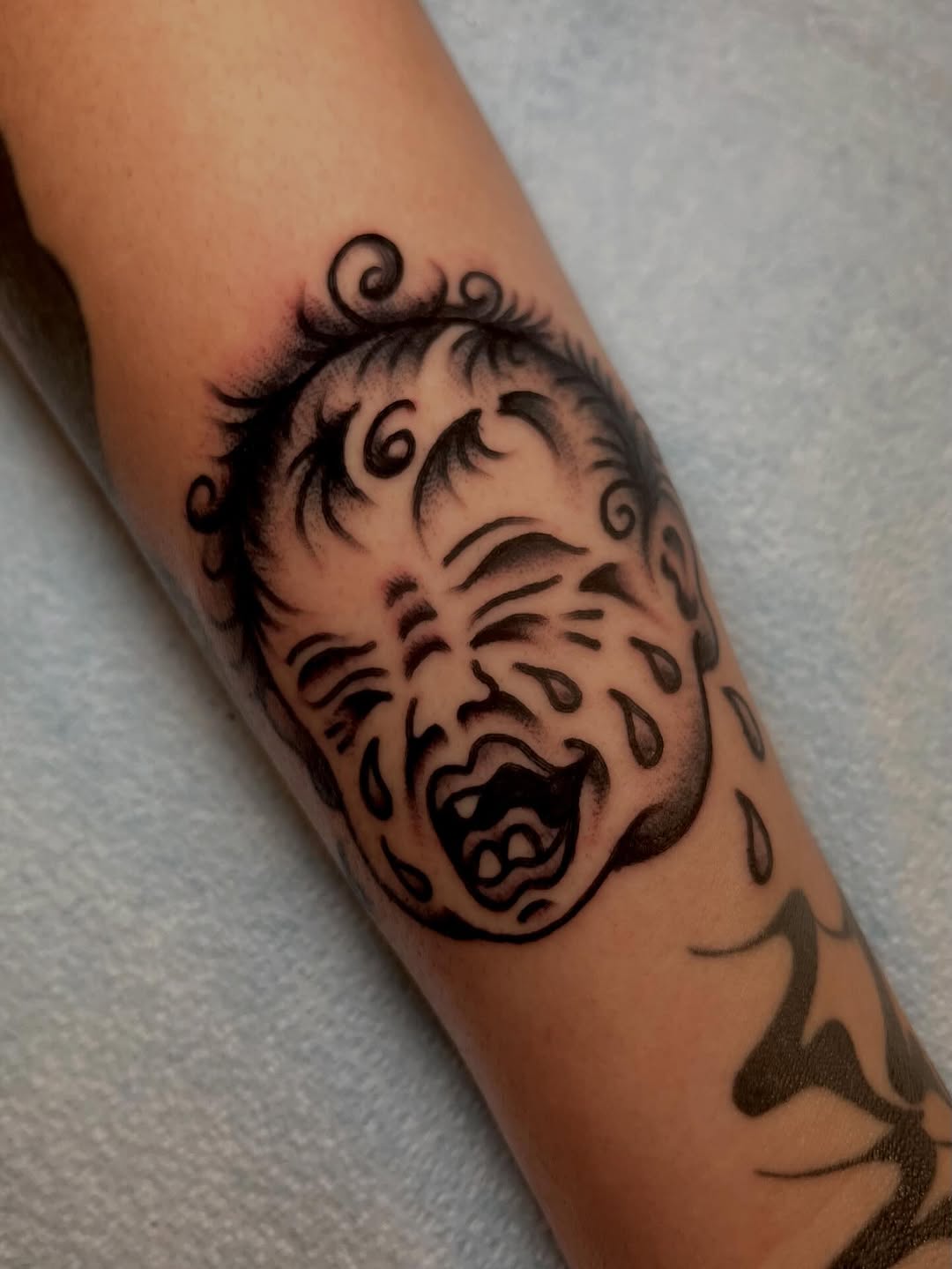 Tattoo by @elliot.liedgren — ignorant, blackwork