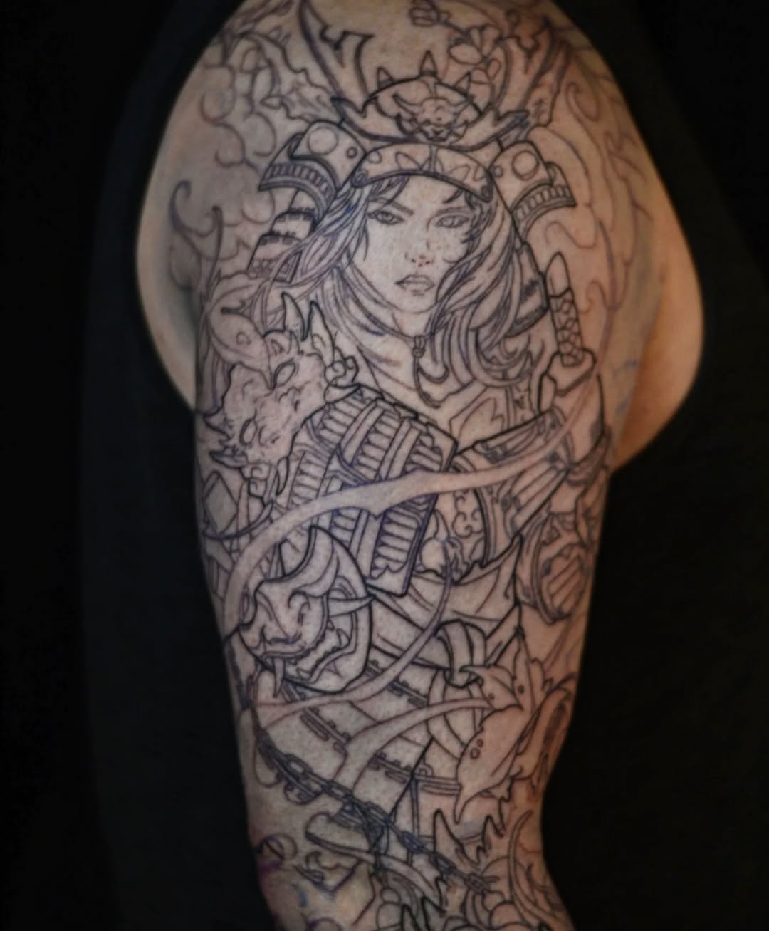 Tattoo by @artofsteve โ japanese_irezumi, black_and_grey