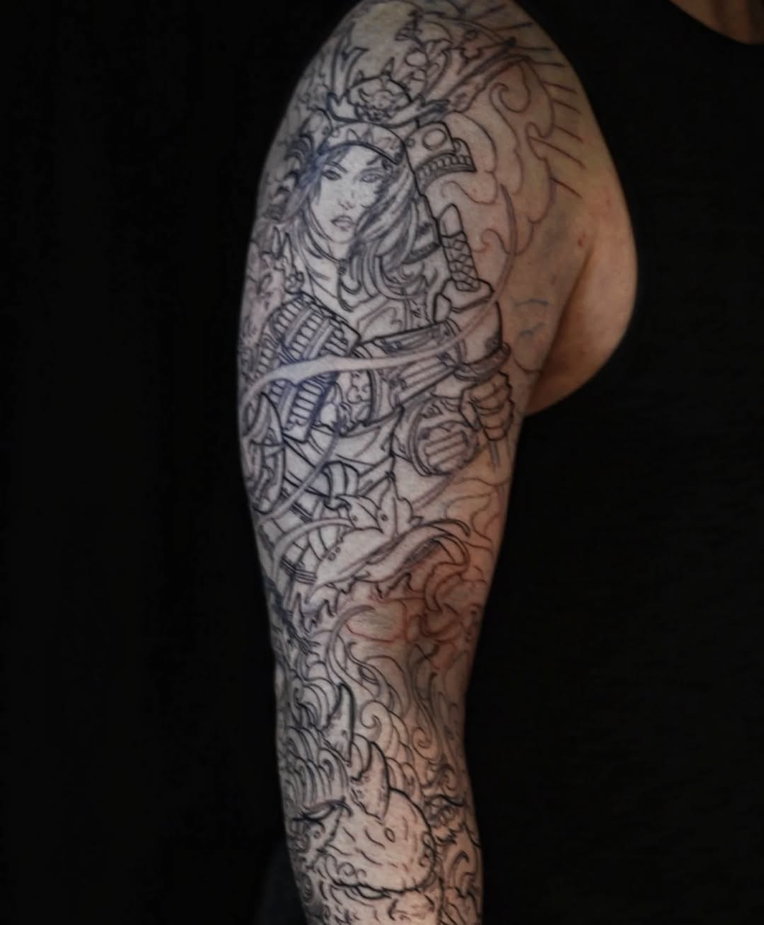 Tattoo by @artofsteve โ japanese_irezumi, black_and_grey