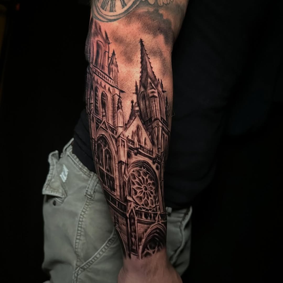 Tattoo by @comfychrisf — realism, black_and_grey