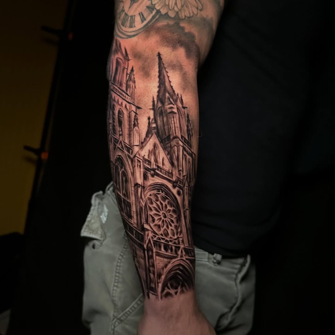Tattoo by @comfychrisf — realism, black_and_grey