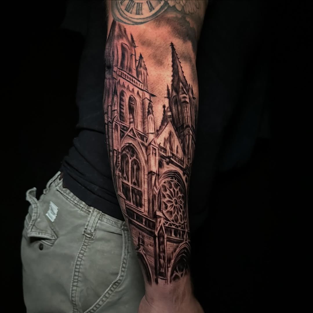 Tattoo by @comfychrisf — realism, black_and_grey