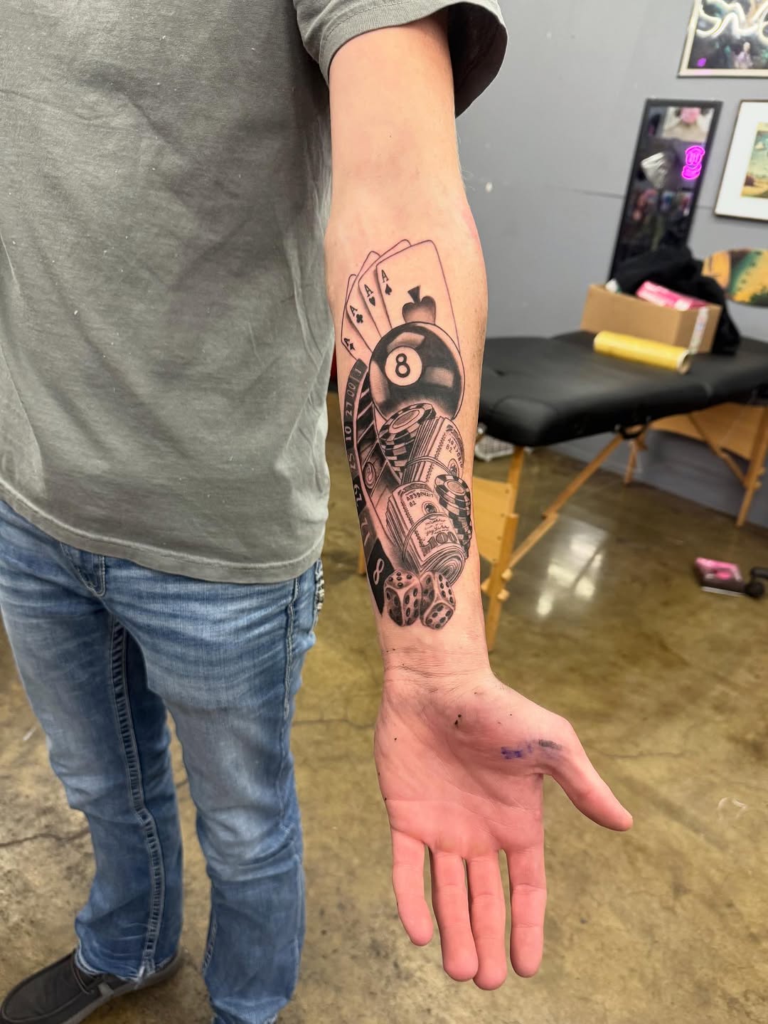 Tattoo by @lil_barbs — black_and_grey, realism