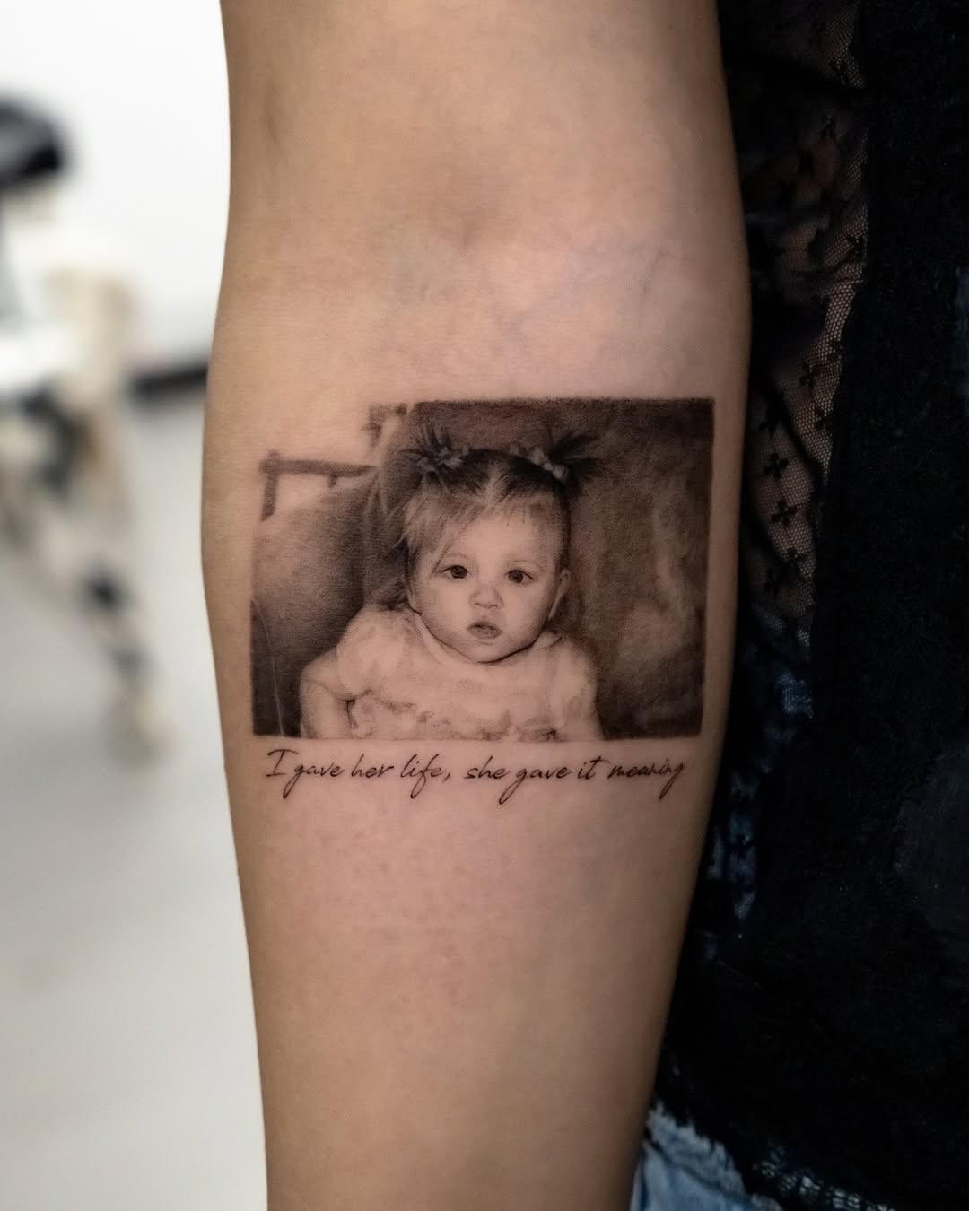 Tattoo by @turner_tattoos — realism, lettering_script