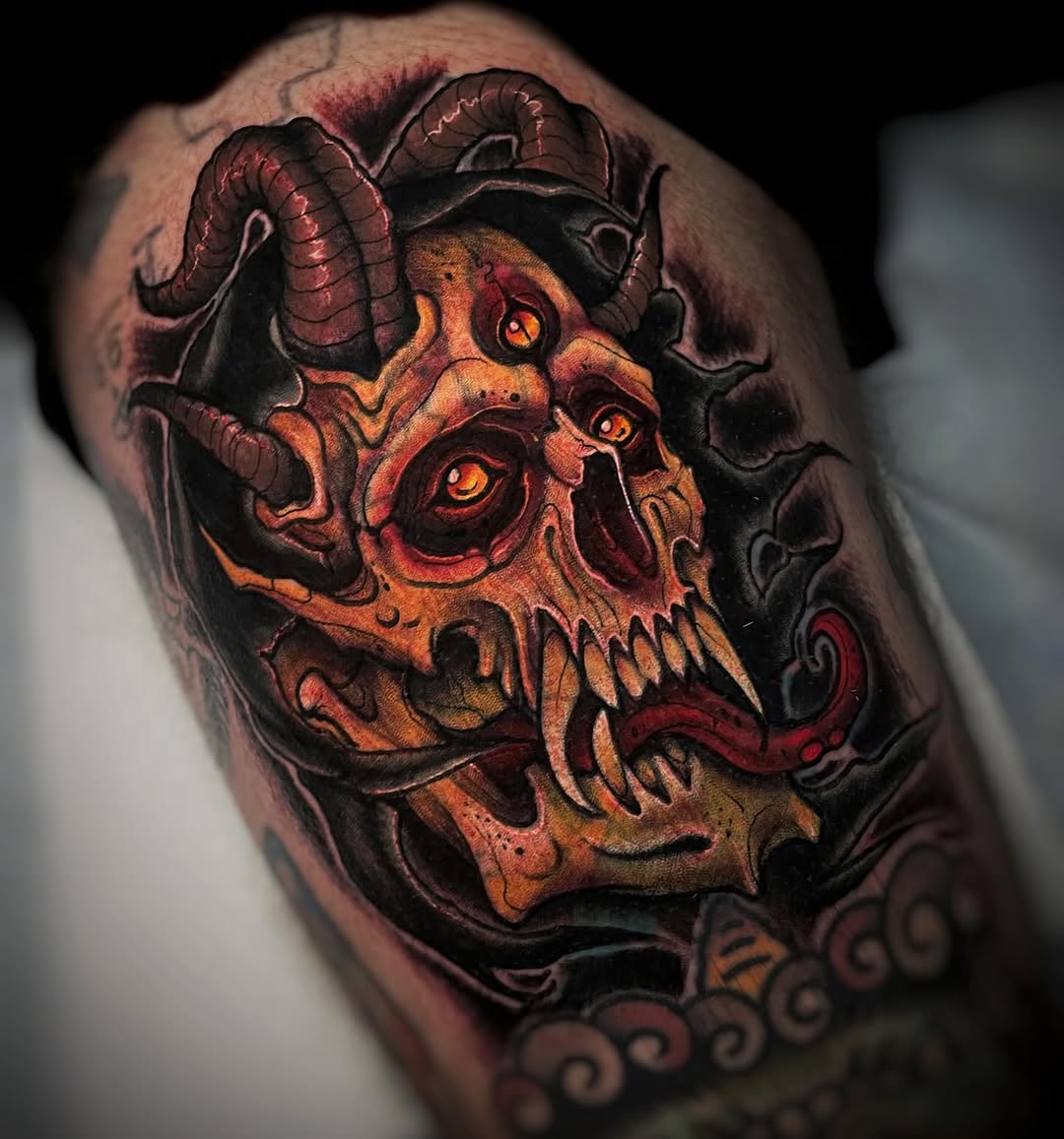 Tattoo by @ickabrams — dark_realism, trash_polka