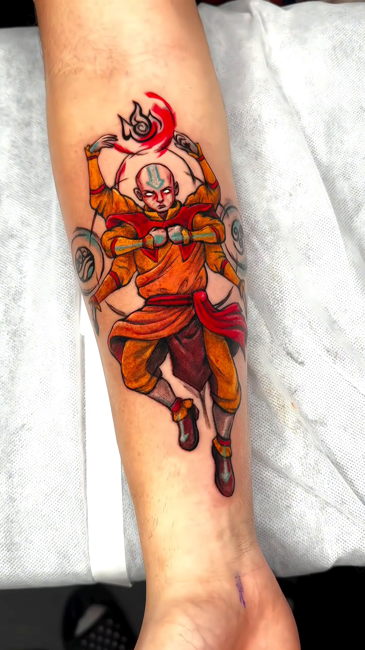 Tattoo by @grin_nyc — anime