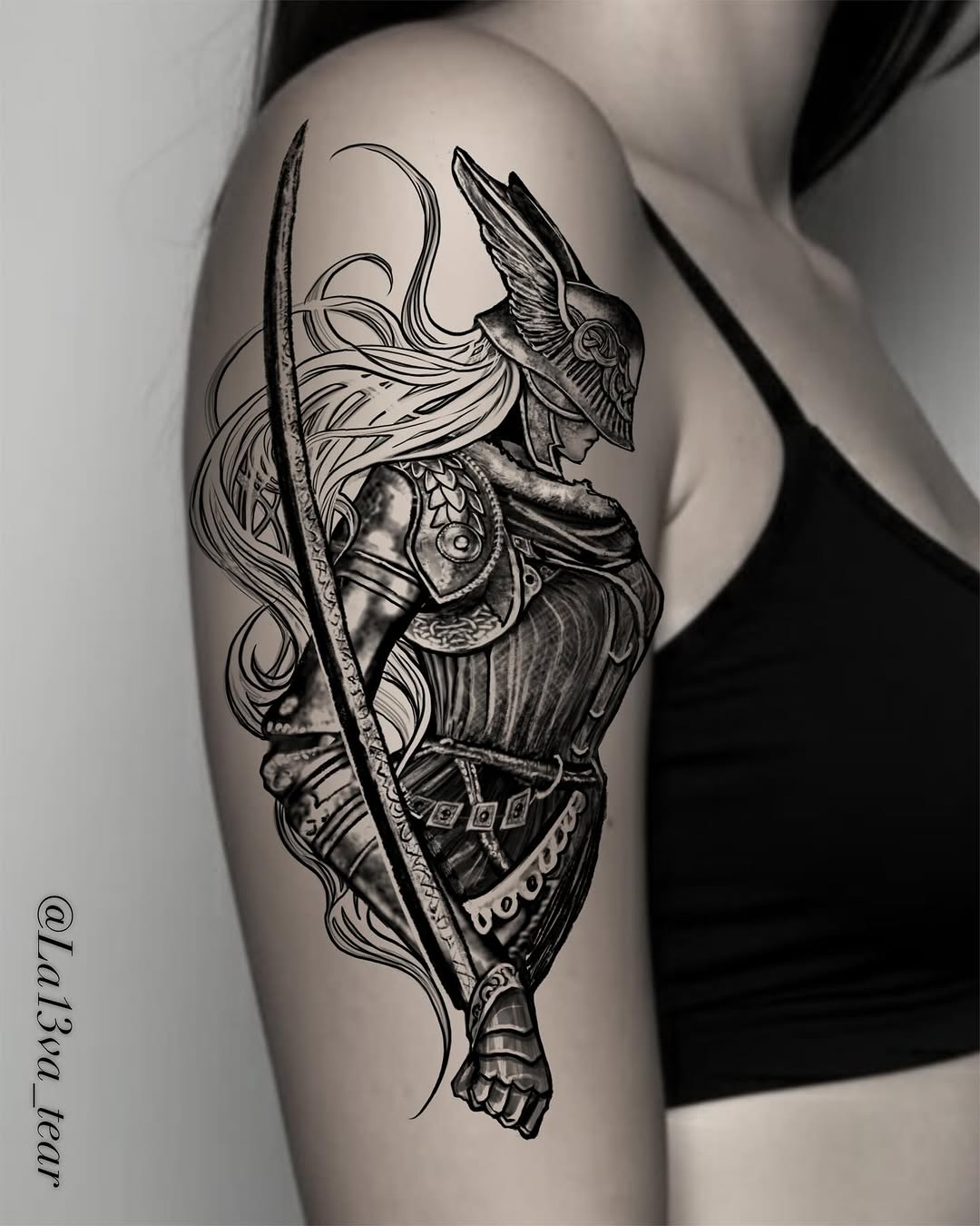 Tattoo by @la13va_tear โ black_and_grey, realism