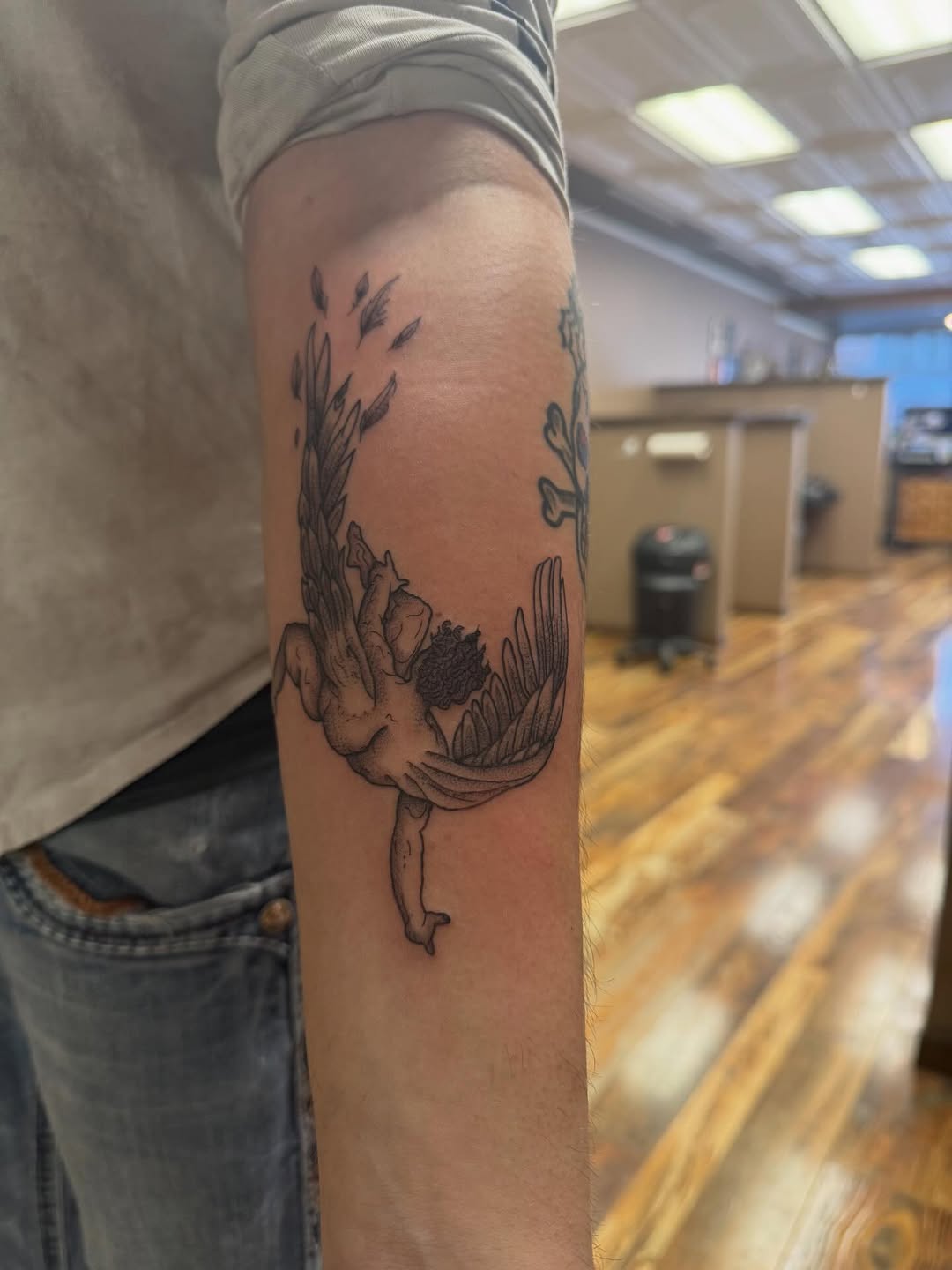 Tattoo by @keely_savage — black_and_grey, illustrative
