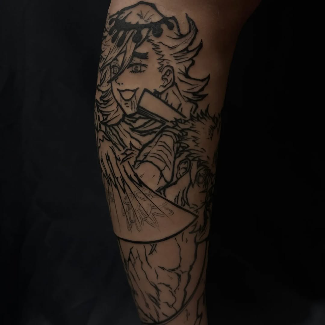 Tattoo by @dark_is_bright_ink — anime