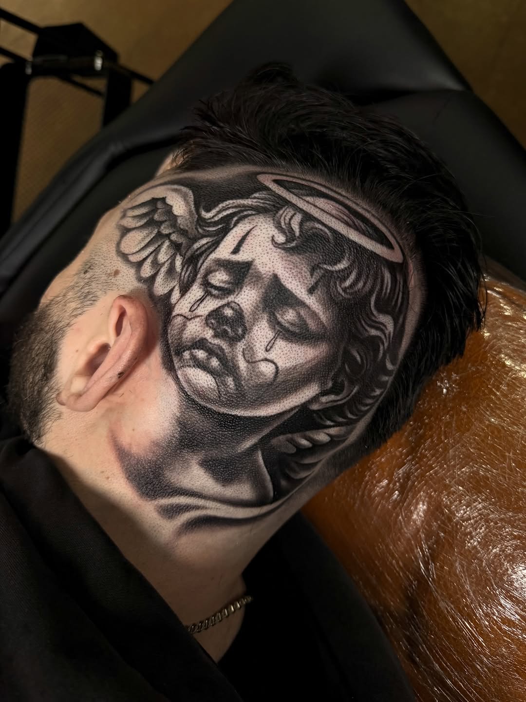 Tattoo by @inkzombi — black_and_grey, realism