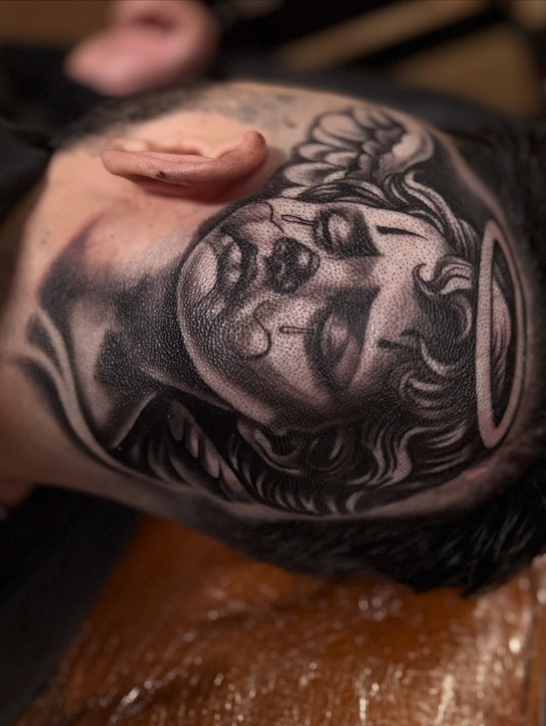 Tattoo by @inkzombi — realism, black_and_grey